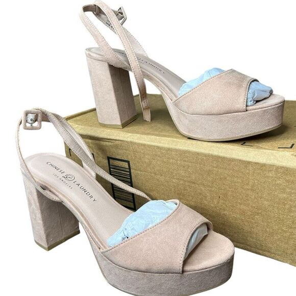 NEW Chinese Laundry Women’s Theresa Platform Nude Sandal 10 - Picture 1 of 12